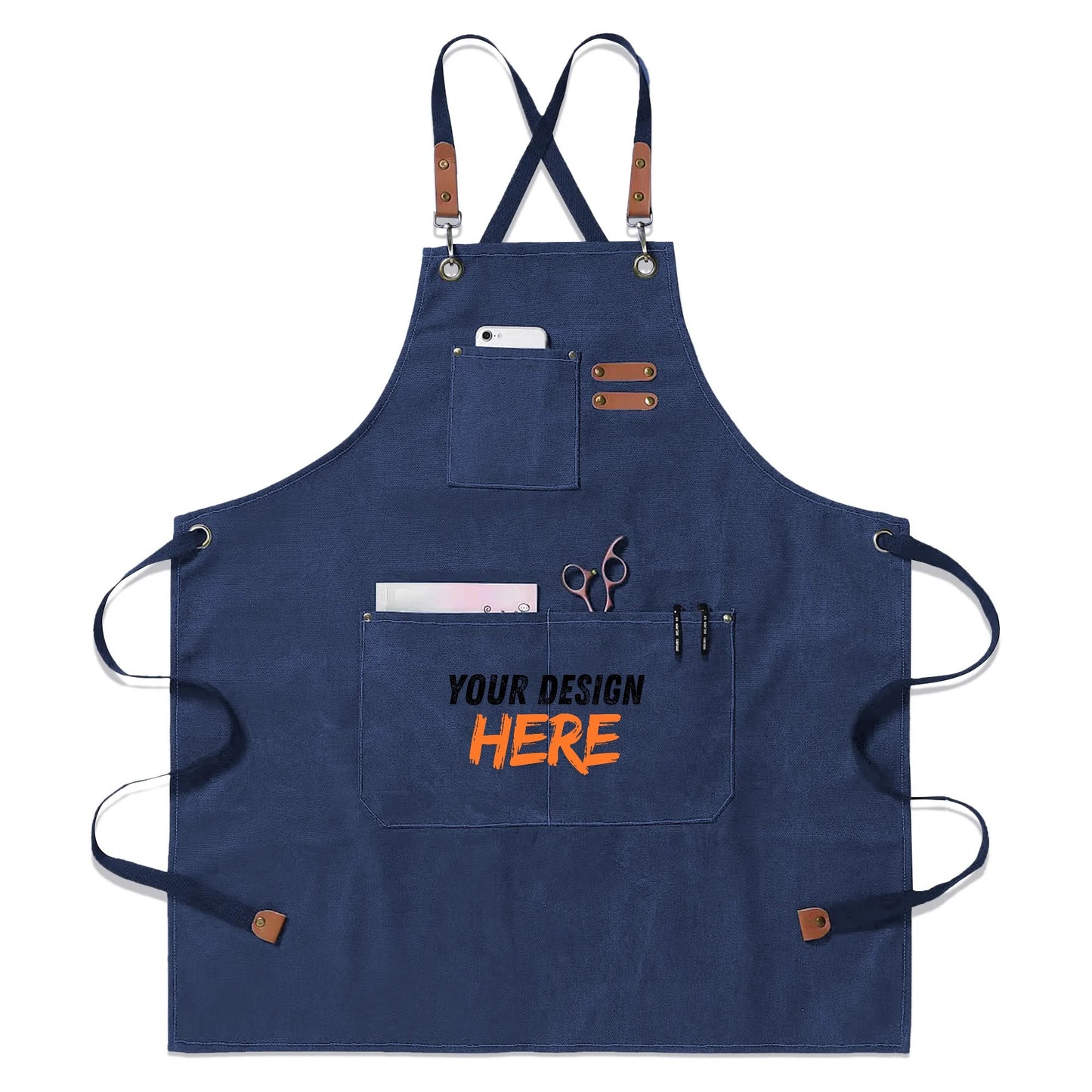 Multifunctional Canvas Cross-Back Apron