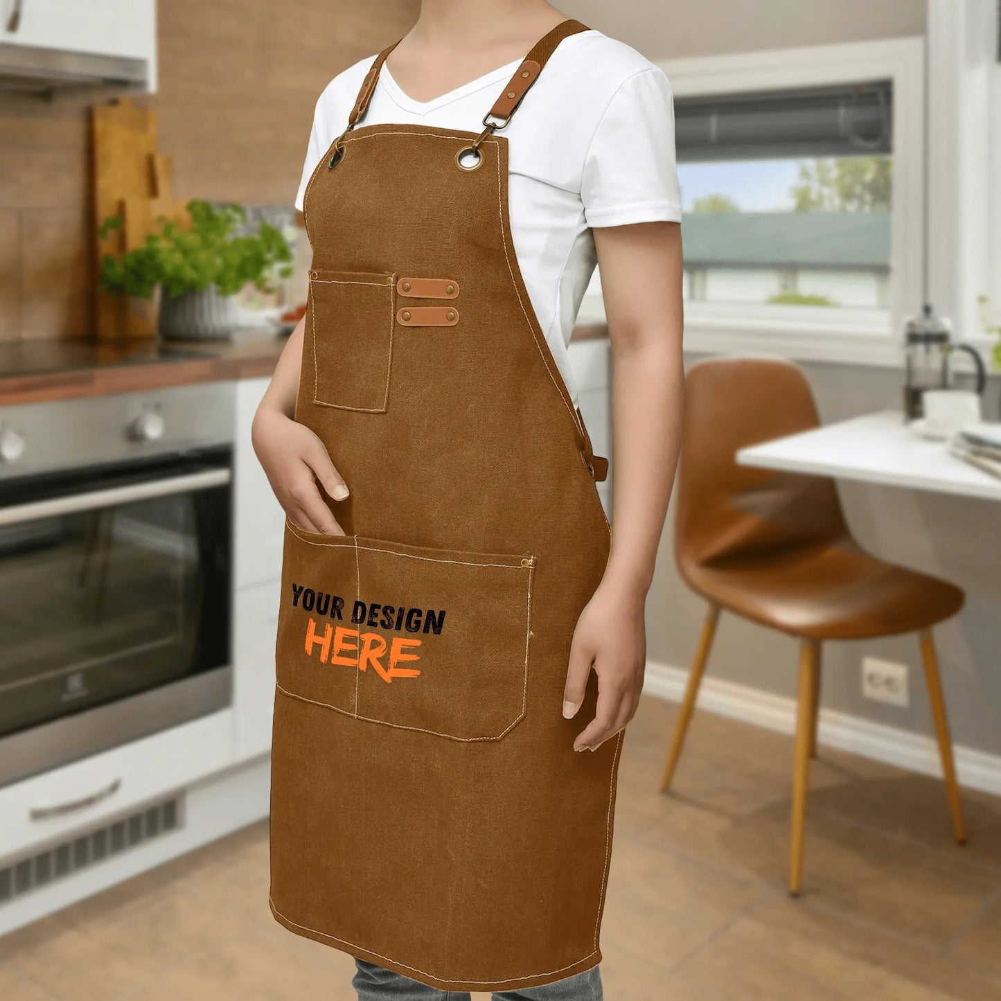 Multifunctional Canvas Cross-Back Apron
