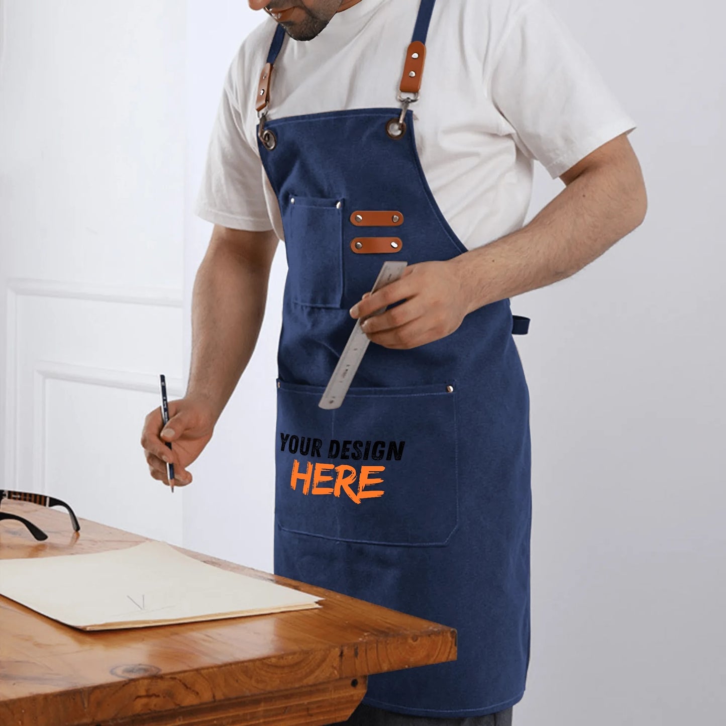 Multifunctional Canvas Cross-Back Apron