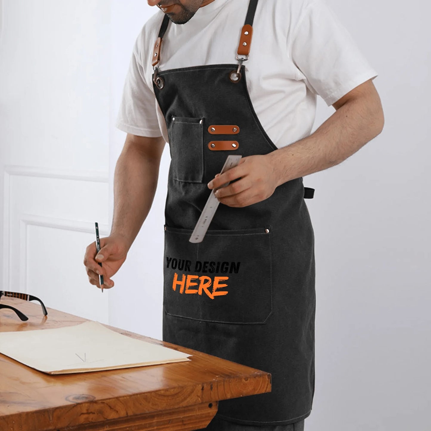 Multifunctional Canvas Cross-Back Apron