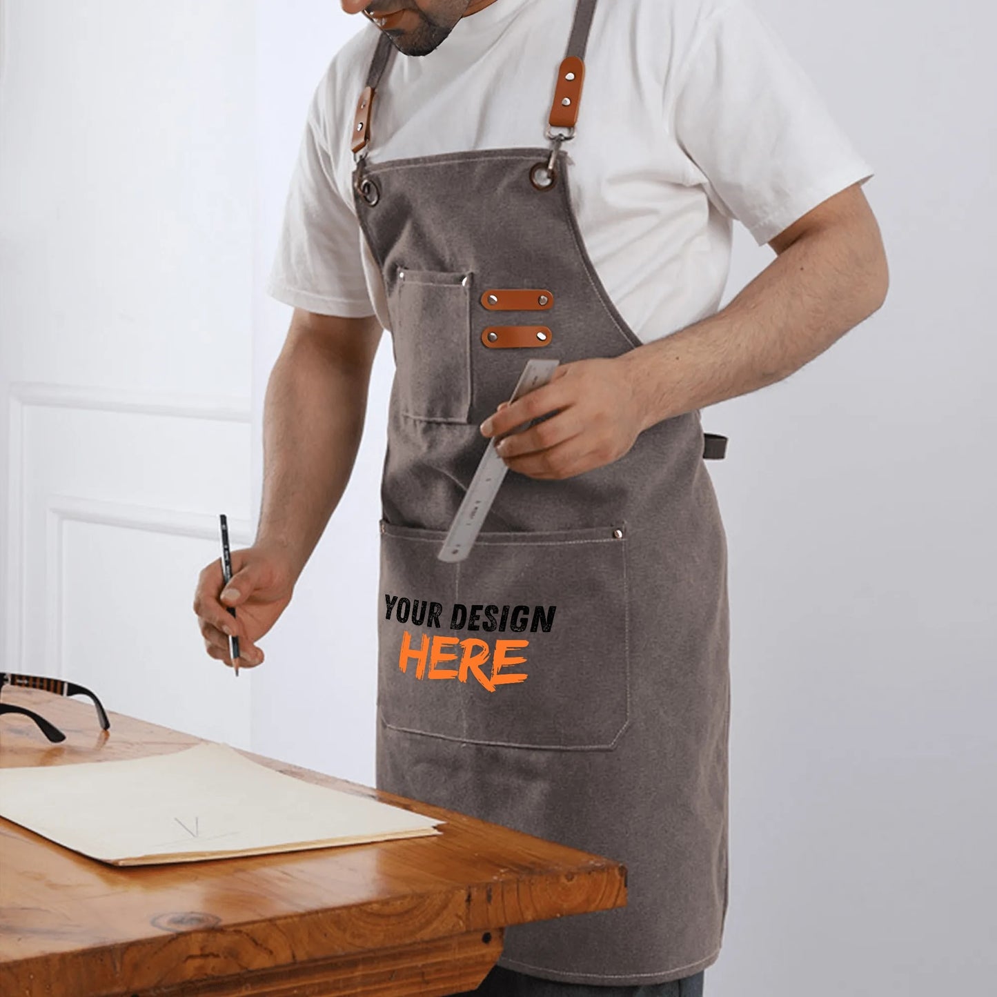 Multifunctional Canvas Cross-Back Apron