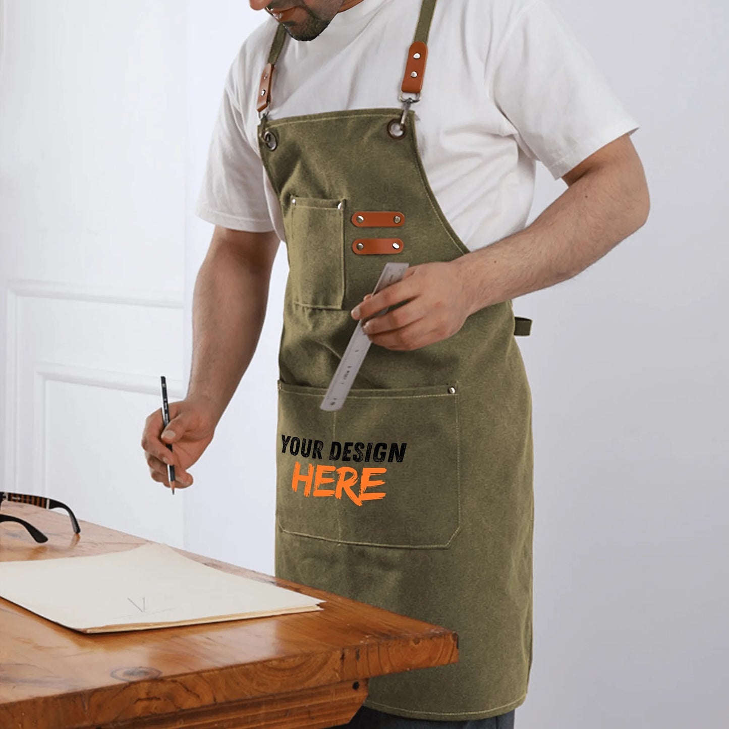 Multifunctional Canvas Cross-Back Apron