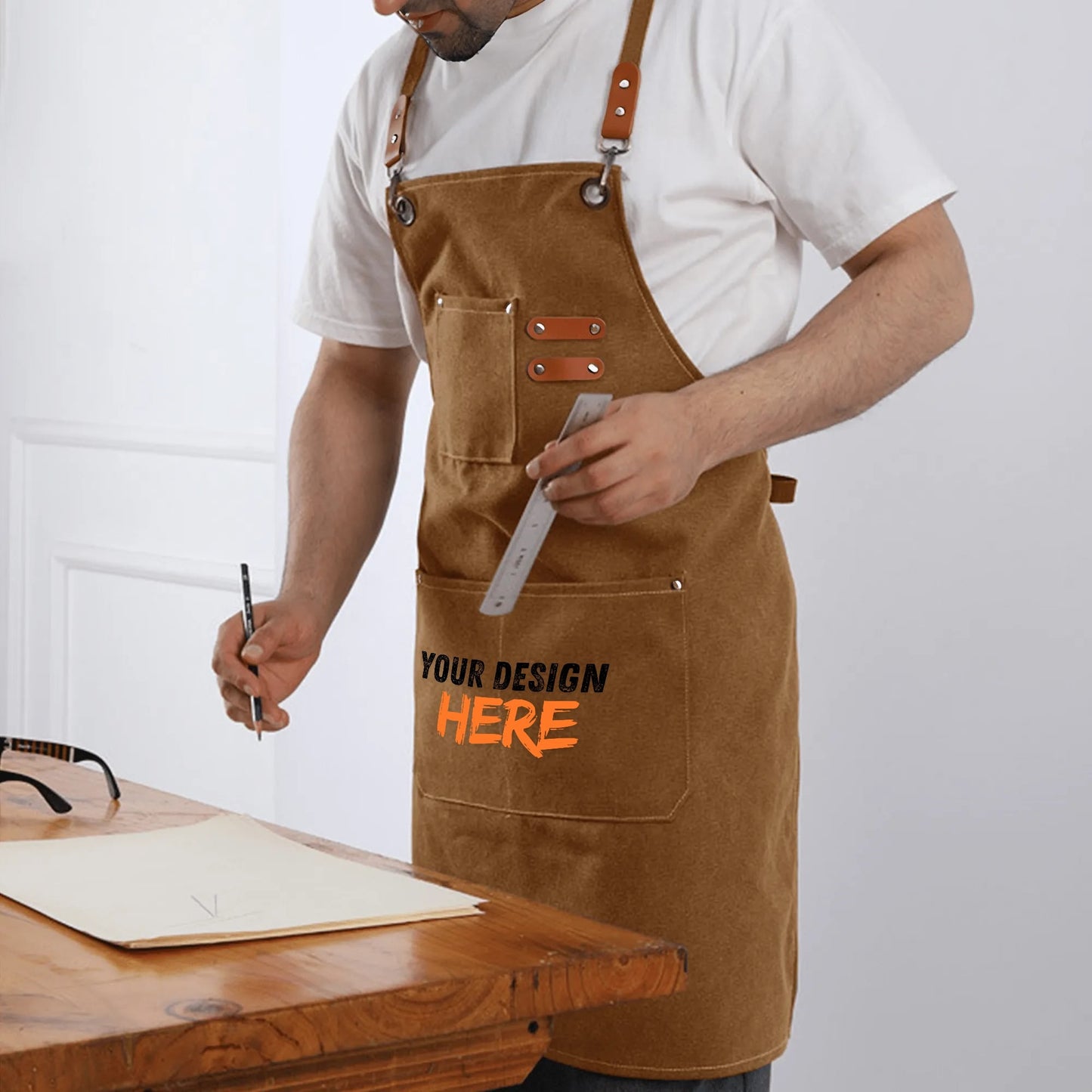 Multifunctional Canvas Cross-Back Apron