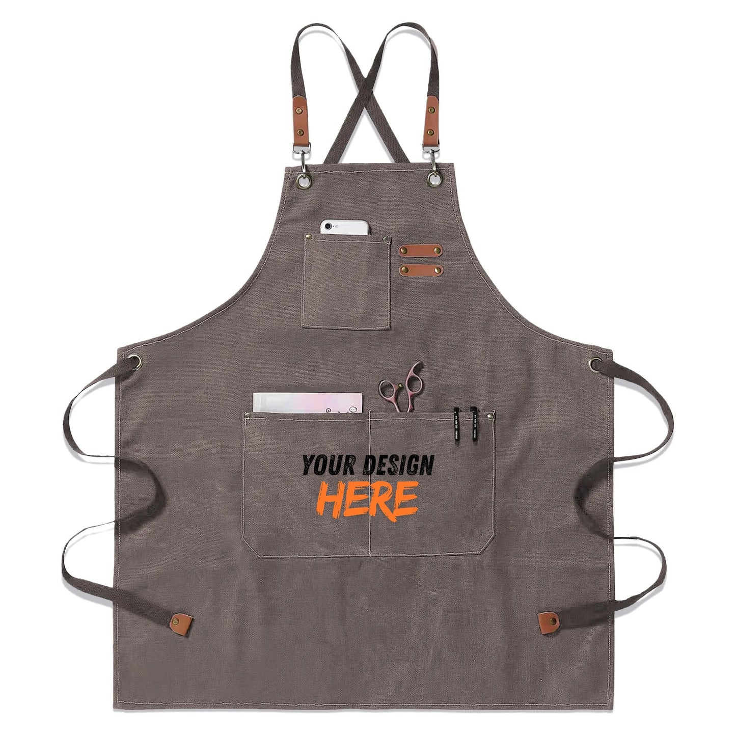 Multifunctional Canvas Cross-Back Apron
