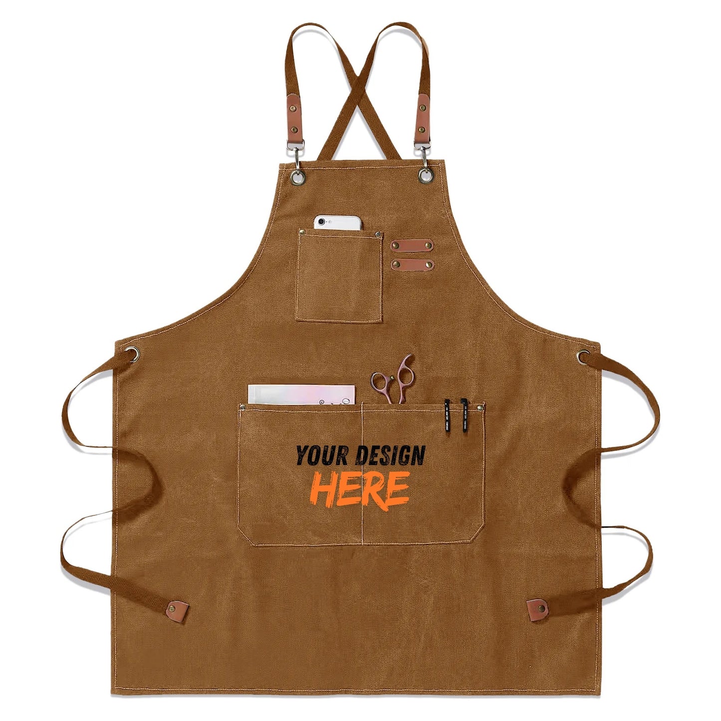 Multifunctional Canvas Cross-Back Apron