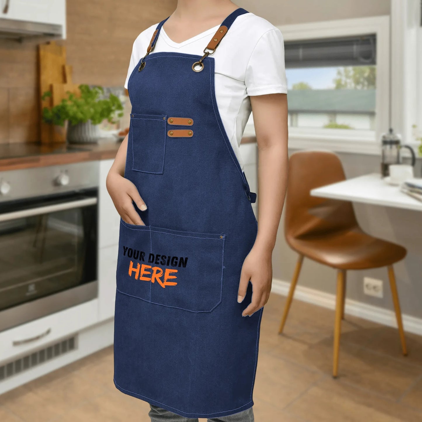 Multifunctional Canvas Cross-Back Apron