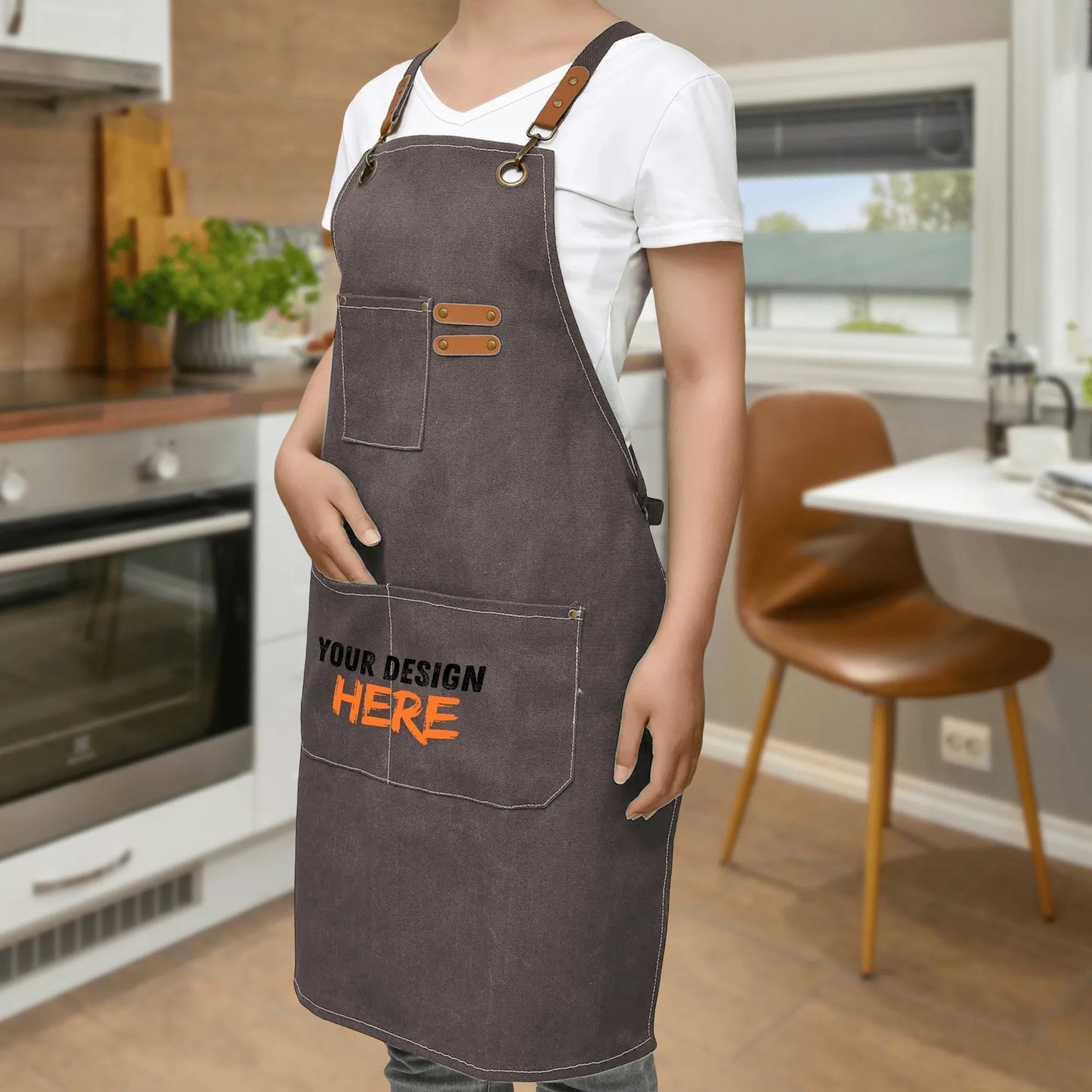 Multifunctional Canvas Cross-Back Apron
