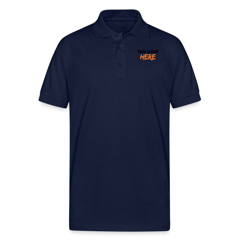 Gildan Unisex 50/50 Jersey Polo - navy