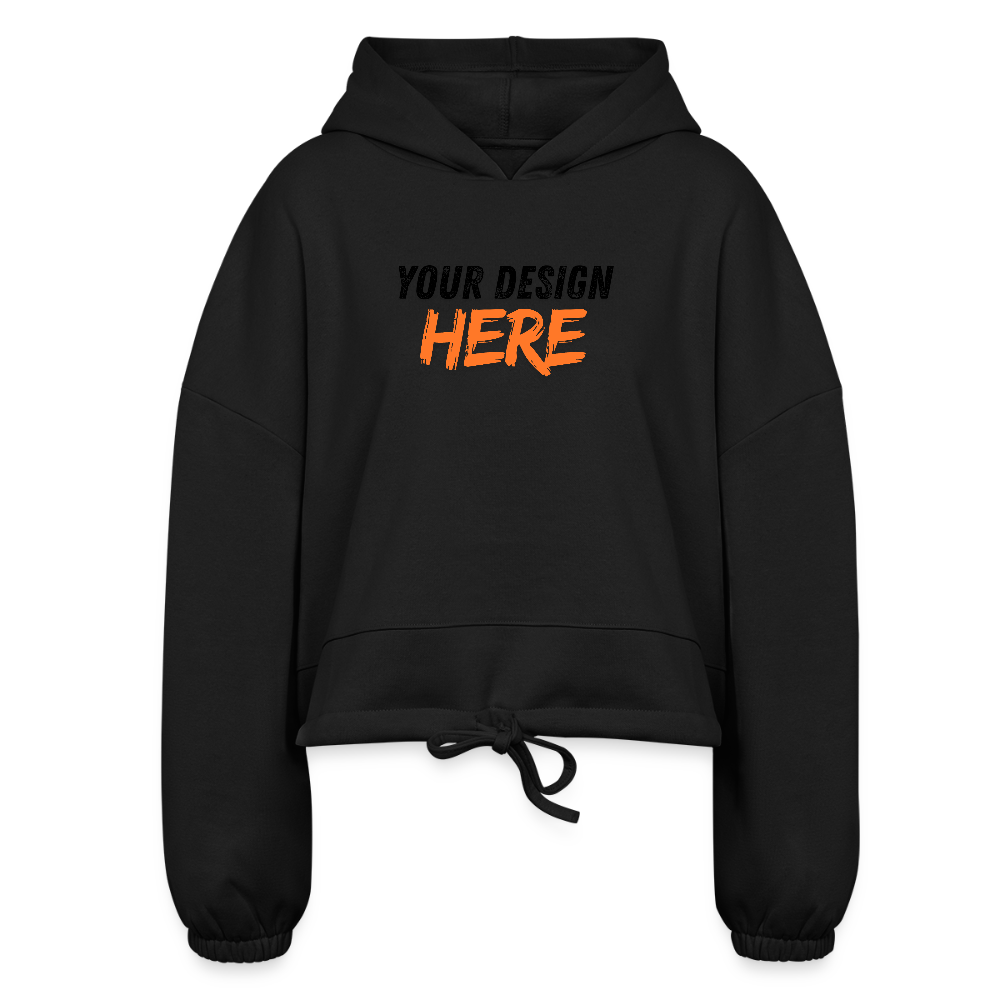 Women’s Cropped Hoodie - black