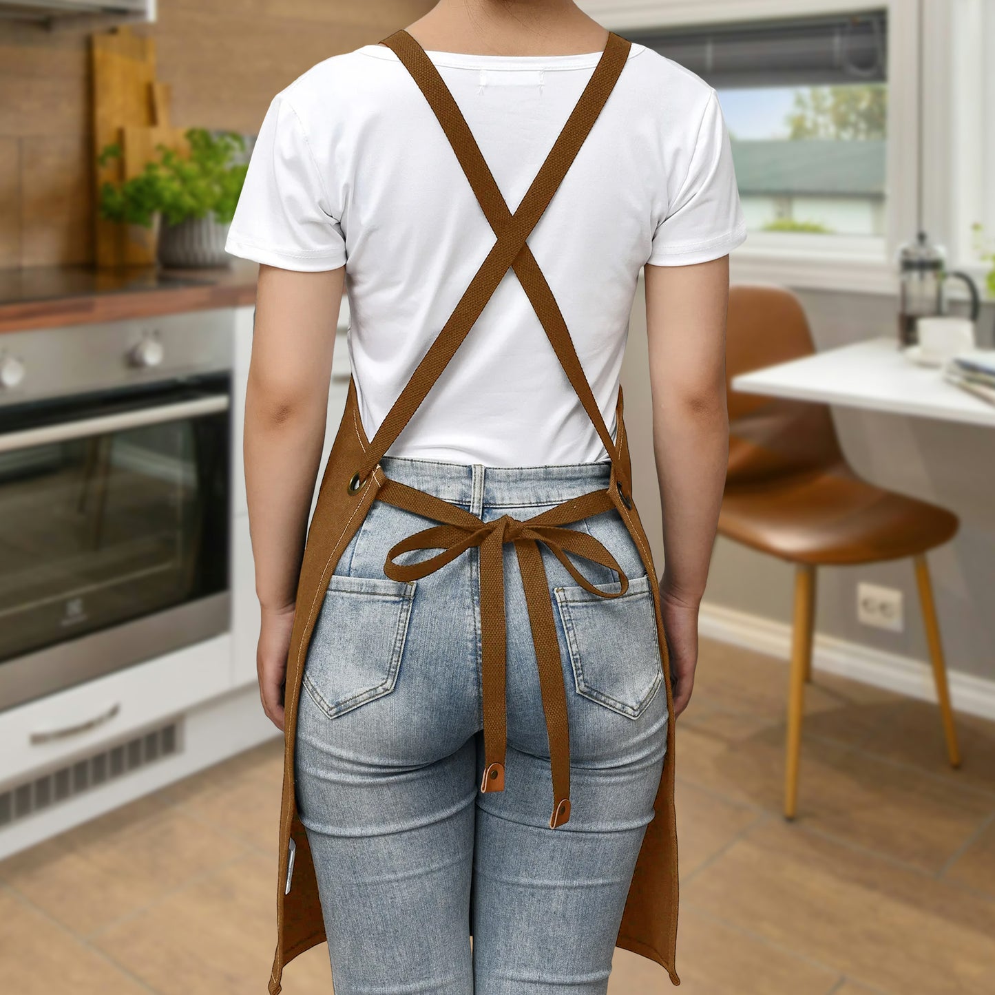 Multifunctional Canvas Cross-Back Apron