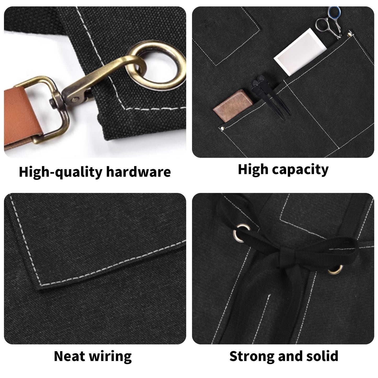 Multifunctional Canvas Cross-Back Apron