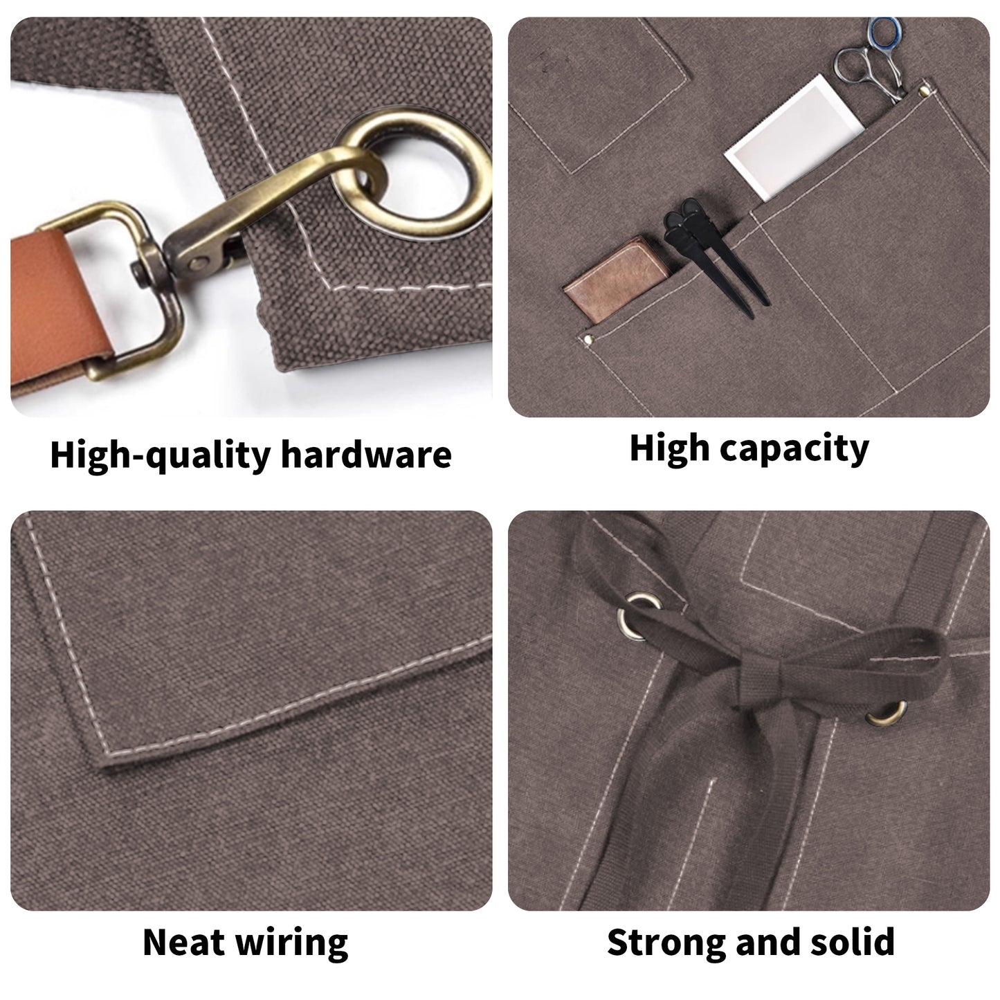 Multifunctional Canvas Cross-Back Apron
