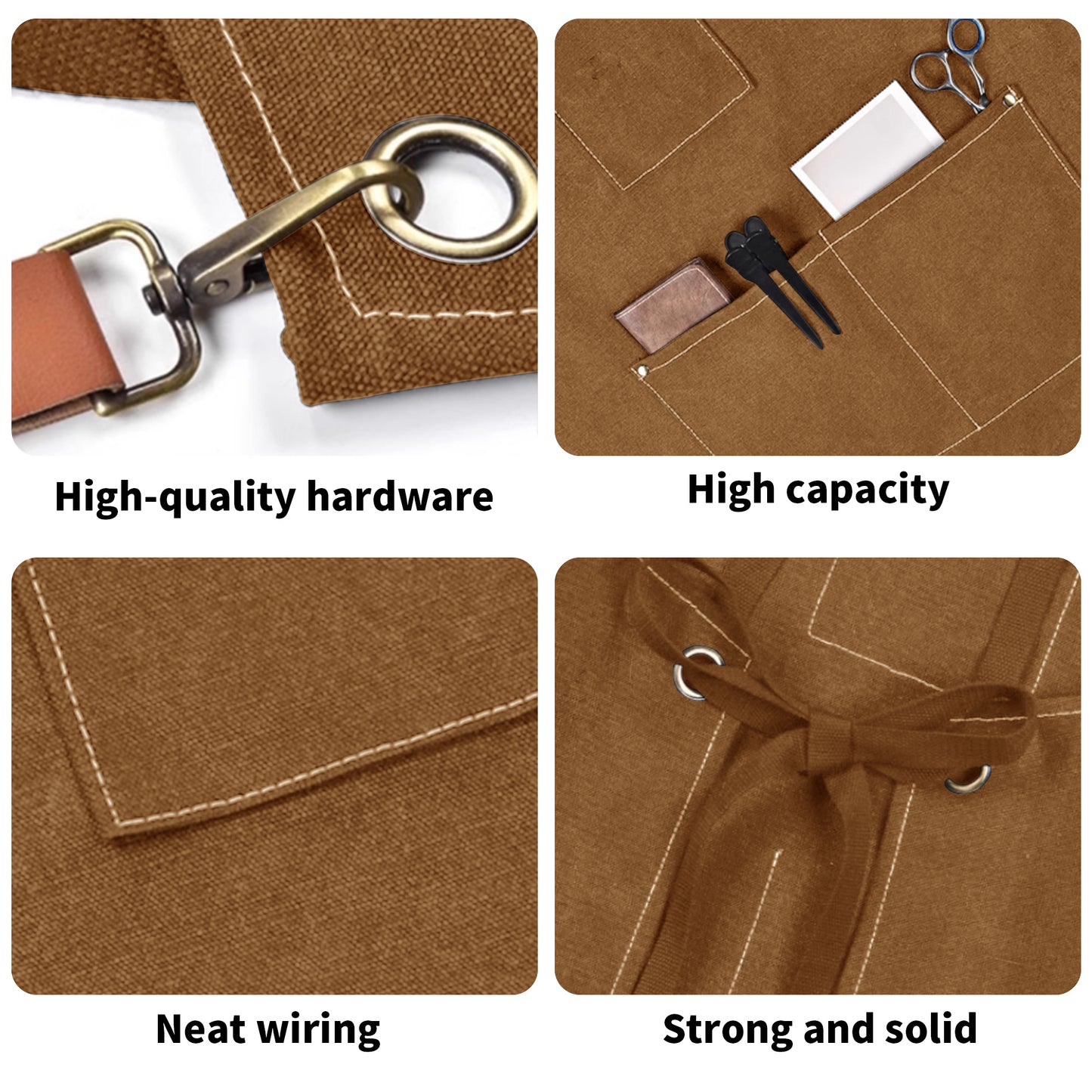Multifunctional Canvas Cross-Back Apron