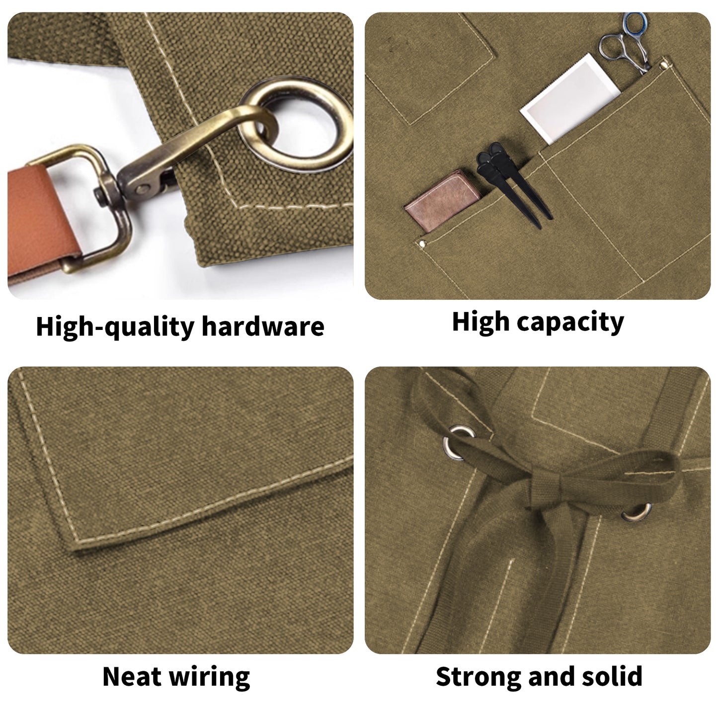 Multifunctional Canvas Cross-Back Apron