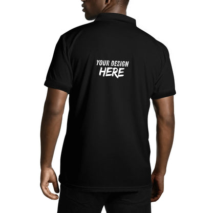 Printing Men's Black Polo Shirt
