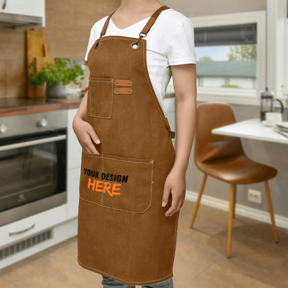 Multifunctional Canvas Cross-Back Apron