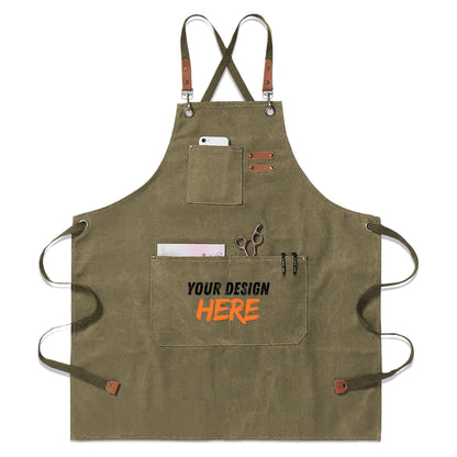 Multifunctional Canvas Cross-Back Apron
