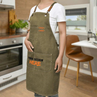 Multifunctional Canvas Cross-Back Apron