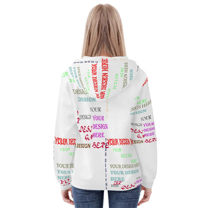 Custom All-Over Print Women's Zip-Up Hoodie