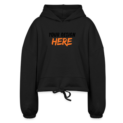 Women’s Cropped Hoodie - black