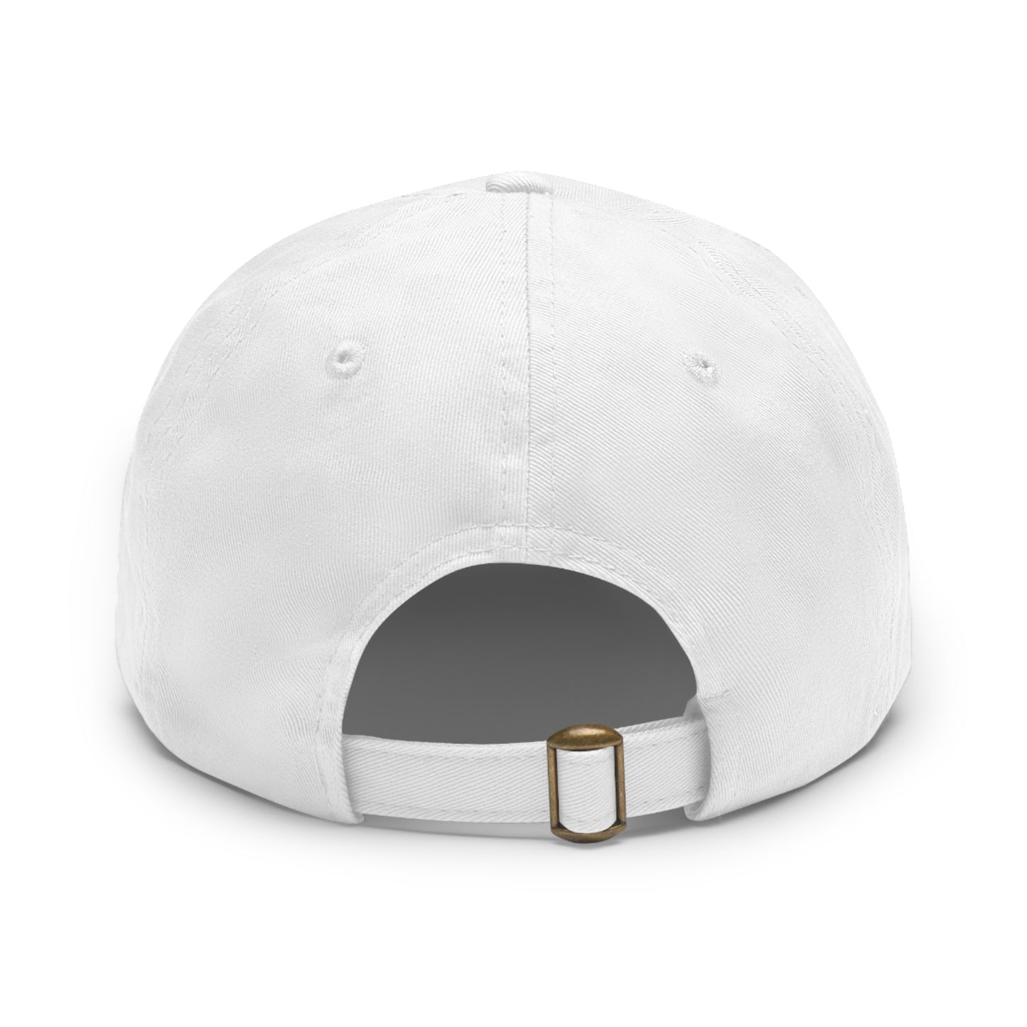 Classic Dad Hat with Rectangular Leather Patch