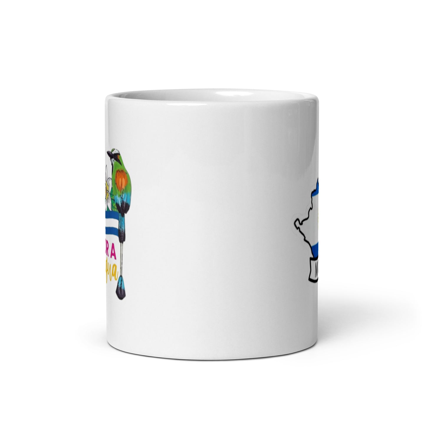 White glossy mug