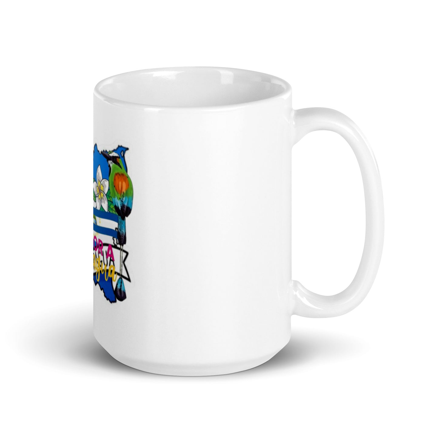 White glossy mug