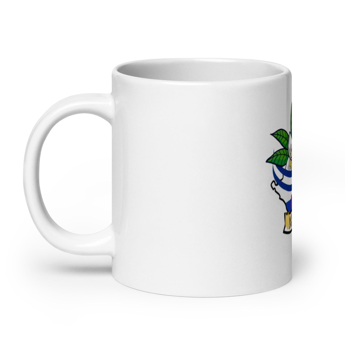 White glossy mug